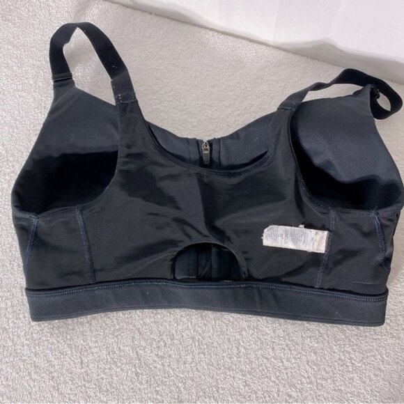 5/$25 Old Navy Active Black Front Zip Closure Sports Bra 34C - Picture 10 of 15